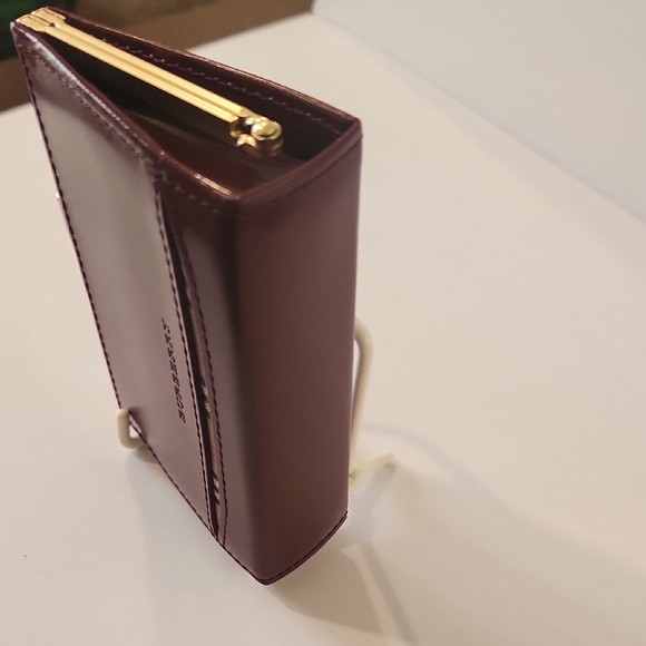 Burberry Burgundy Leather Card Holder/Coin Case - Picture 5 of 11